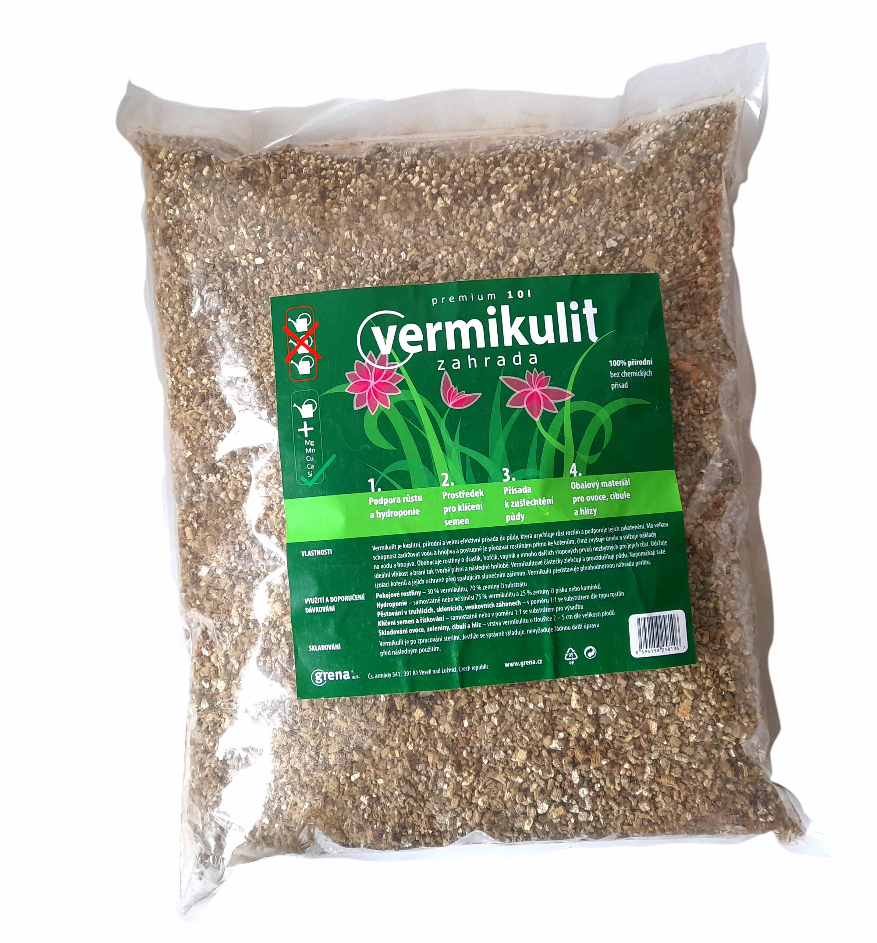Vermikulit na zahradě
